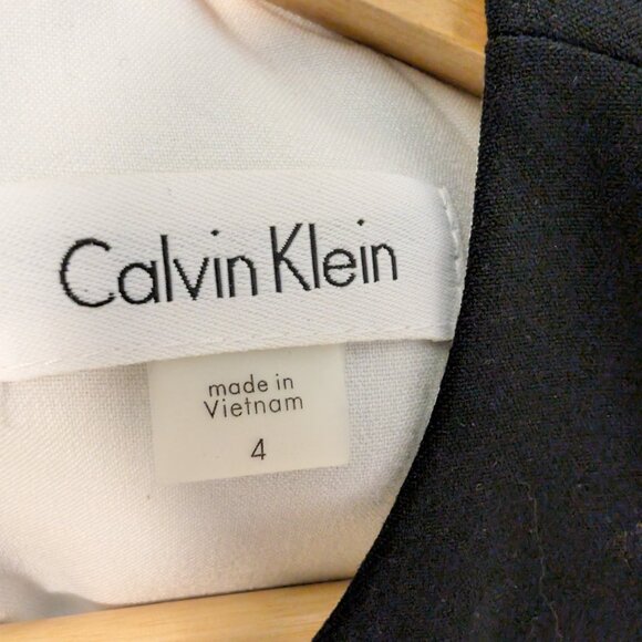 Calvin Klein Black Sheath Mini Dress - Size 4, NWT - Picture 7 of 10